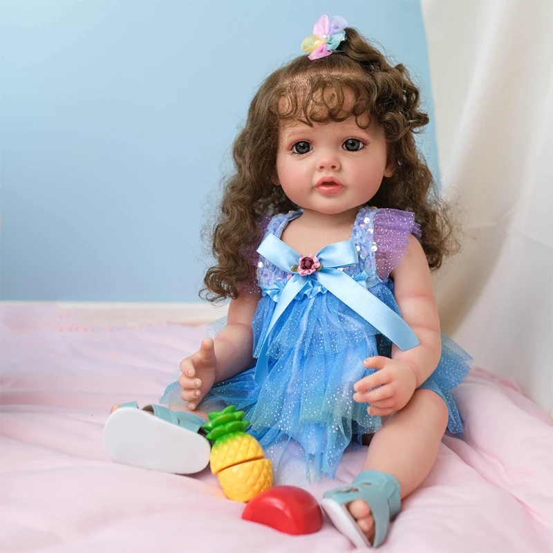 

55cm/21.65in Realisitc Doll Bed Vinyl Accessories Toy Real Touch Doll
