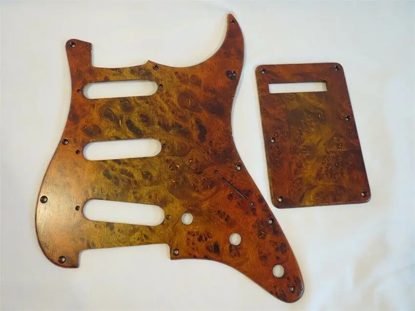 SSS Pickguard & Backplate Винты птичий глаз дерево для FD гитара стиля ST #4831|Детали и