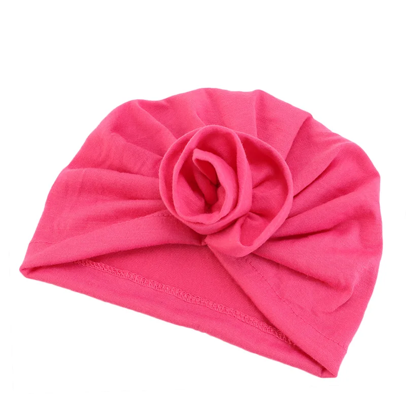 

Cotton Turban Toddler Headband for New Born Baby Winter Warm Kids Headwear Beanie Hat With Flower Elastic Soft Headwrap Fashion