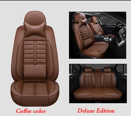 Coffee luxury Чехол для автокресла для volkswagen polo vw polo 6r 9n vw passat b5 passat b6 passat b7 b8 vw golf 5 golf 6 7 Защита для автомобильного сиденья - Название цвета: Coffee luxury