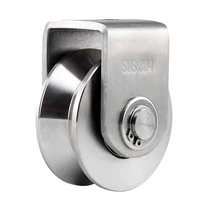 best 2 inch v type pulley roller 304 stainless steel sliding gate roller wheel bearing for material handling and moving