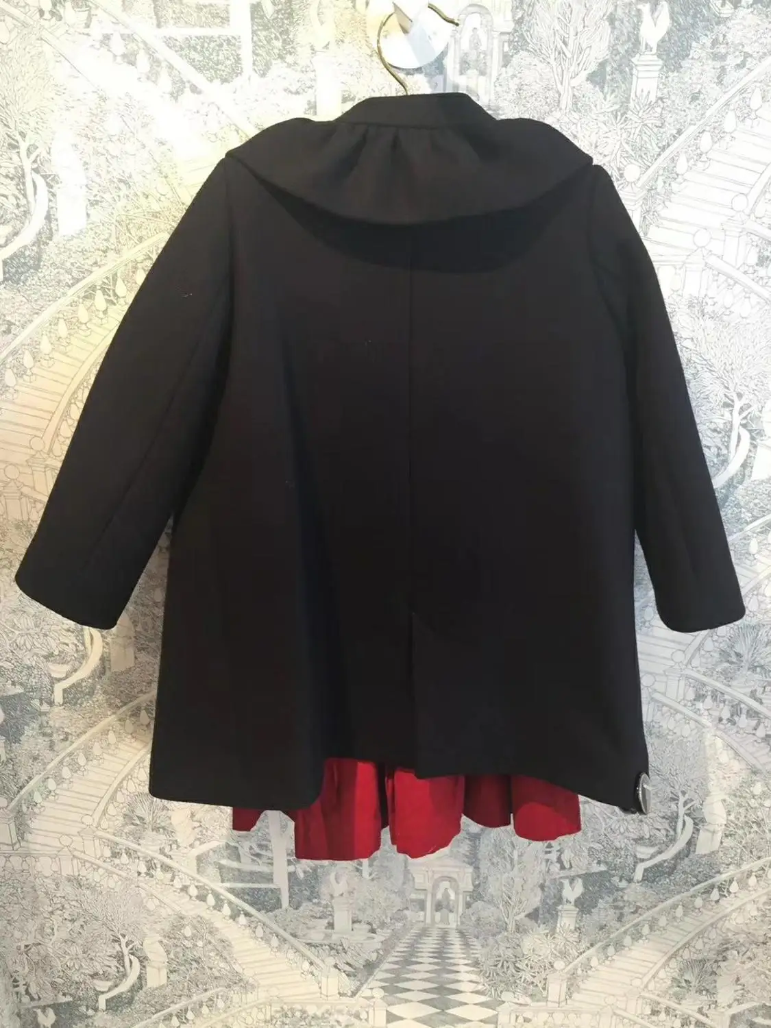 

2020 Girls coat Navy colour Autumn Winter toddler girl wool coat high quality kids girls outerwear