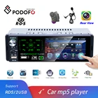 Автомагнитола Podofo, 1 Din, сенсорный экран 4,1 дюйма, мультимедийный проигрыватель MP5, Bluetooth, RDS, поддержка микрофона, дистанционное управление