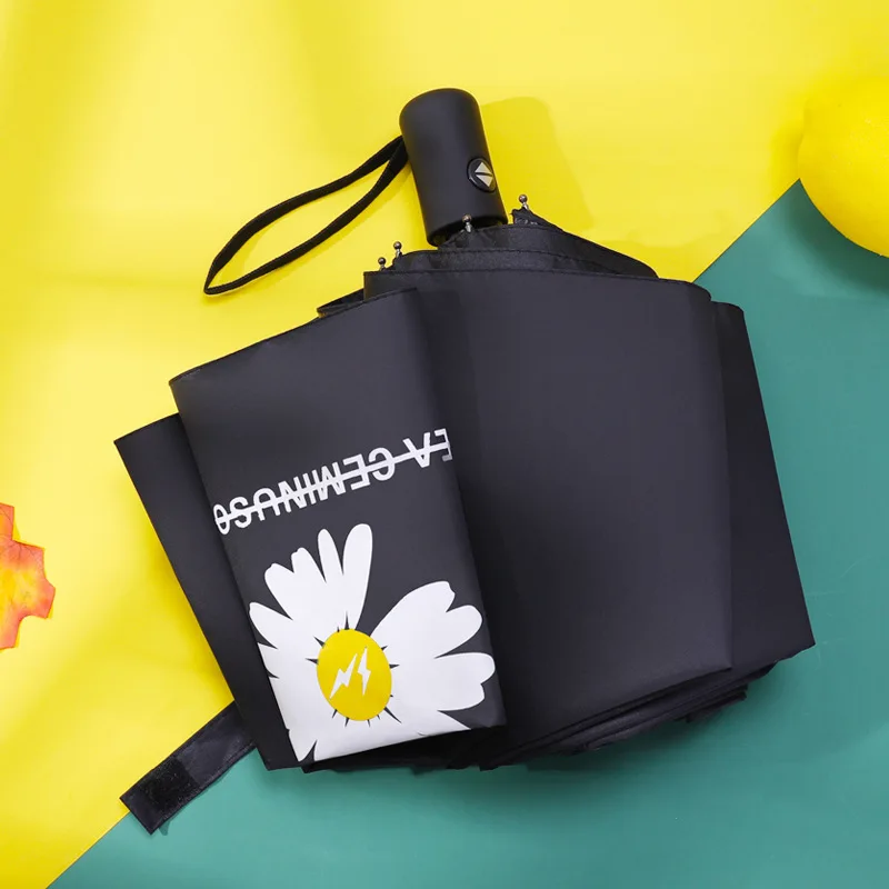 Bear Vinyl Umbrella Sun-resistant Parasol Three Folding Fully Automatic UV | Дом и сад