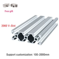 3d printer parts 2pcs 2060 v slot aluminum profile 1m european standard anodized linear rail aluminum profile extrusion 2060 cnc