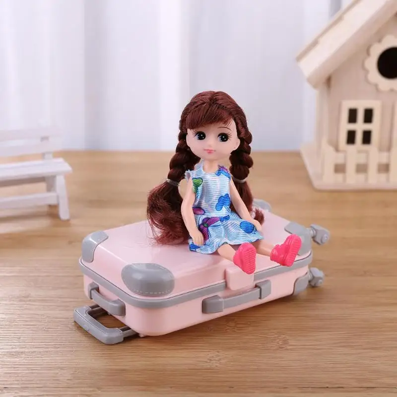 Кукла чемодан игрушки Путешествия кукольный домик багаж моделирование 3D игровой
