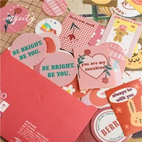 40 pcs bear biscuit series journal decorative stickers set scrapbooking stick label diary stationery album cute envelope sticker