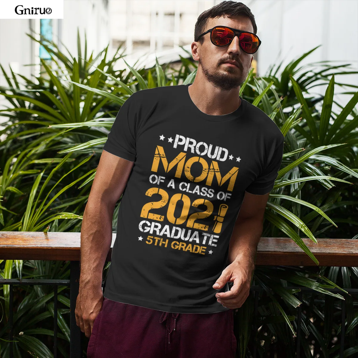 

Proud Mom of a Class of 2021 5th Grade Graduate Unisex Heather Prism Games Gift Couples Oversized Summer Tshirts 118838