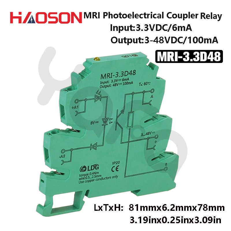10 шт./лот MRI 3.3D48 вход 3 В DC Выход 48VDC фотоэлектрический соединитель реле интерфейса