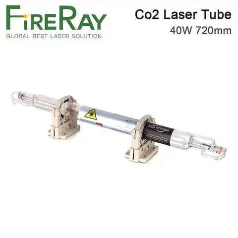 Стеклянная Лазерная Co2 трубка FireRay, Лазерная лампа для CO2 лазерной гравировальной машины, диаметр 50 мм 40 Вт 720 мм 50 Вт 820 мм