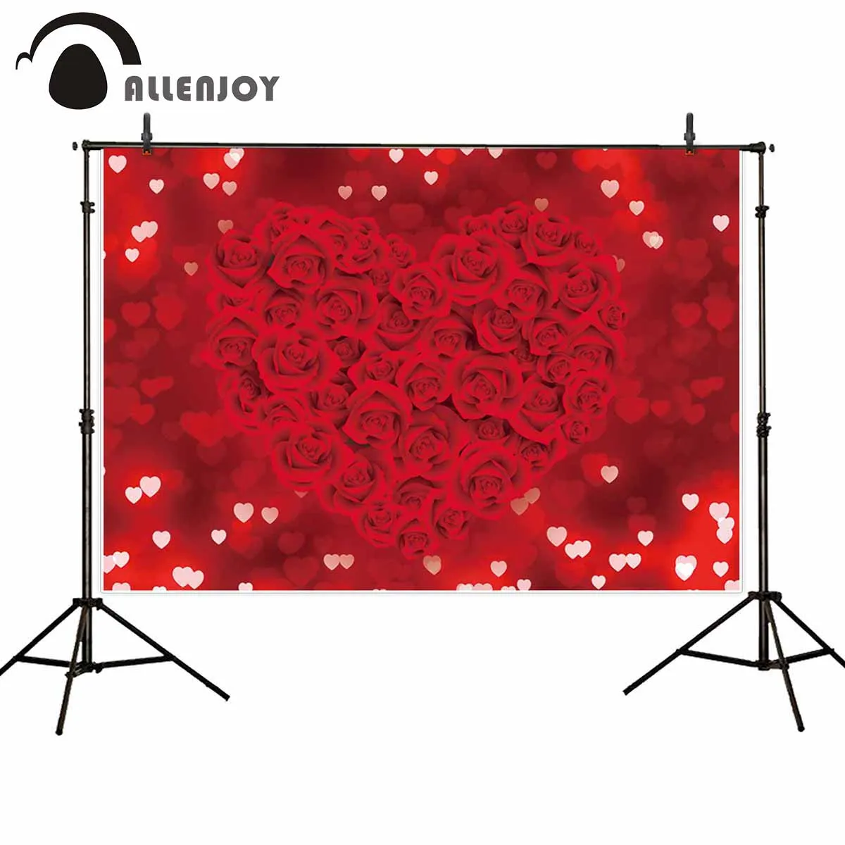 Allenjoy 14 февраля День Святого Валентина фон фотозонт Красная роза цветок сердце
