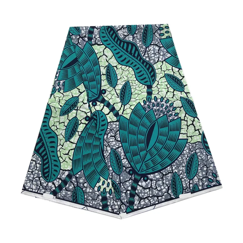 

High Quality Soft Material 6 Yard Ankara Fabric Smooth African Real Wax Print Cotton 100% Tissus Wax Africain For Sewing