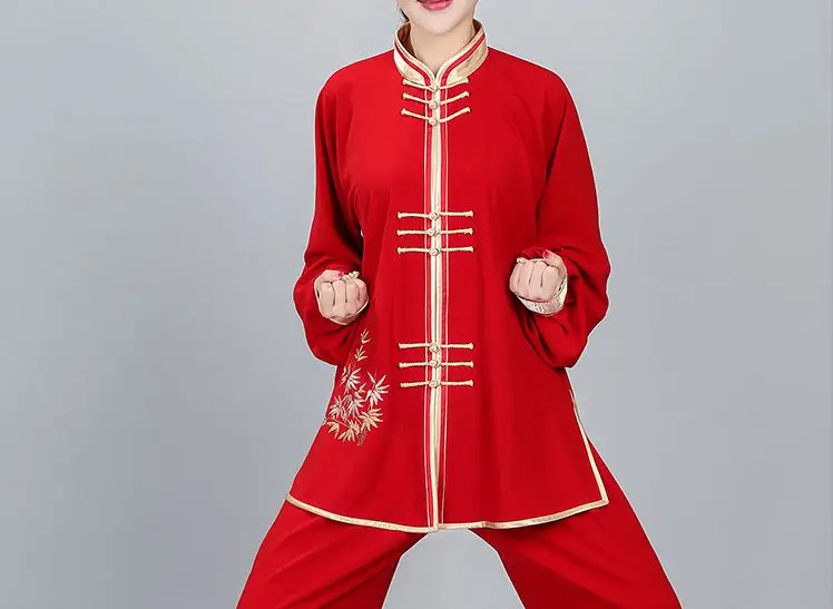 Высококачественная вышивка для весны и осени стиль Tai chi женская одежда кунг-фу