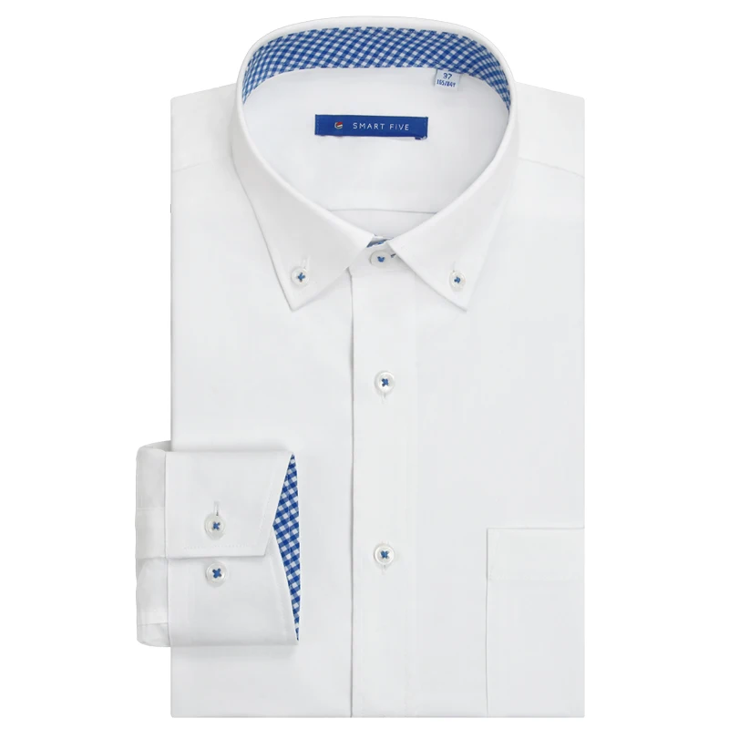 Smart Five мужские нарядные рубашки из 100% хлопка с длинным рукавом обычные