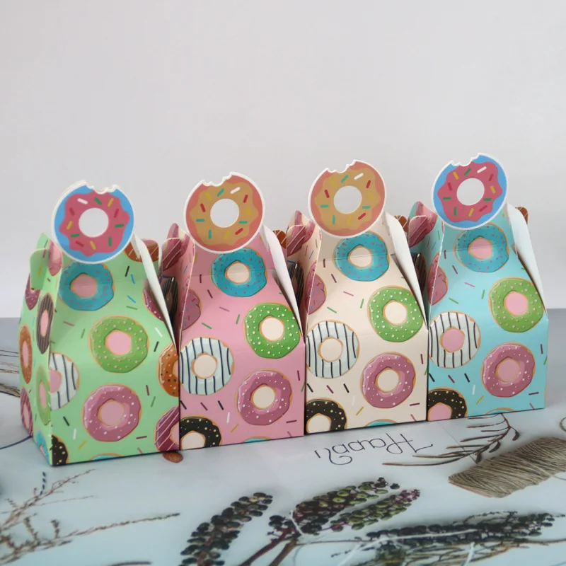 Пончики печенье пищевая коробка с ручкой для свадьбы вечеринки Baby Shower подарок на