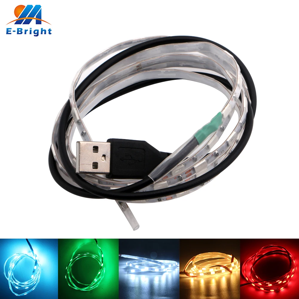 100 шт. 5 В USB 5630 60 SMD 90 см Светодиодная лента автомобильный светильник декоративные