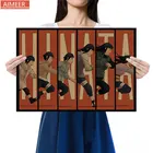 AIMEER знаменитый комикс ниндзя мультфильм персонаж Учиха Саске крафт-бумага плакат ретро кафе бар Домашний Декор Живопись 51x35,5 см