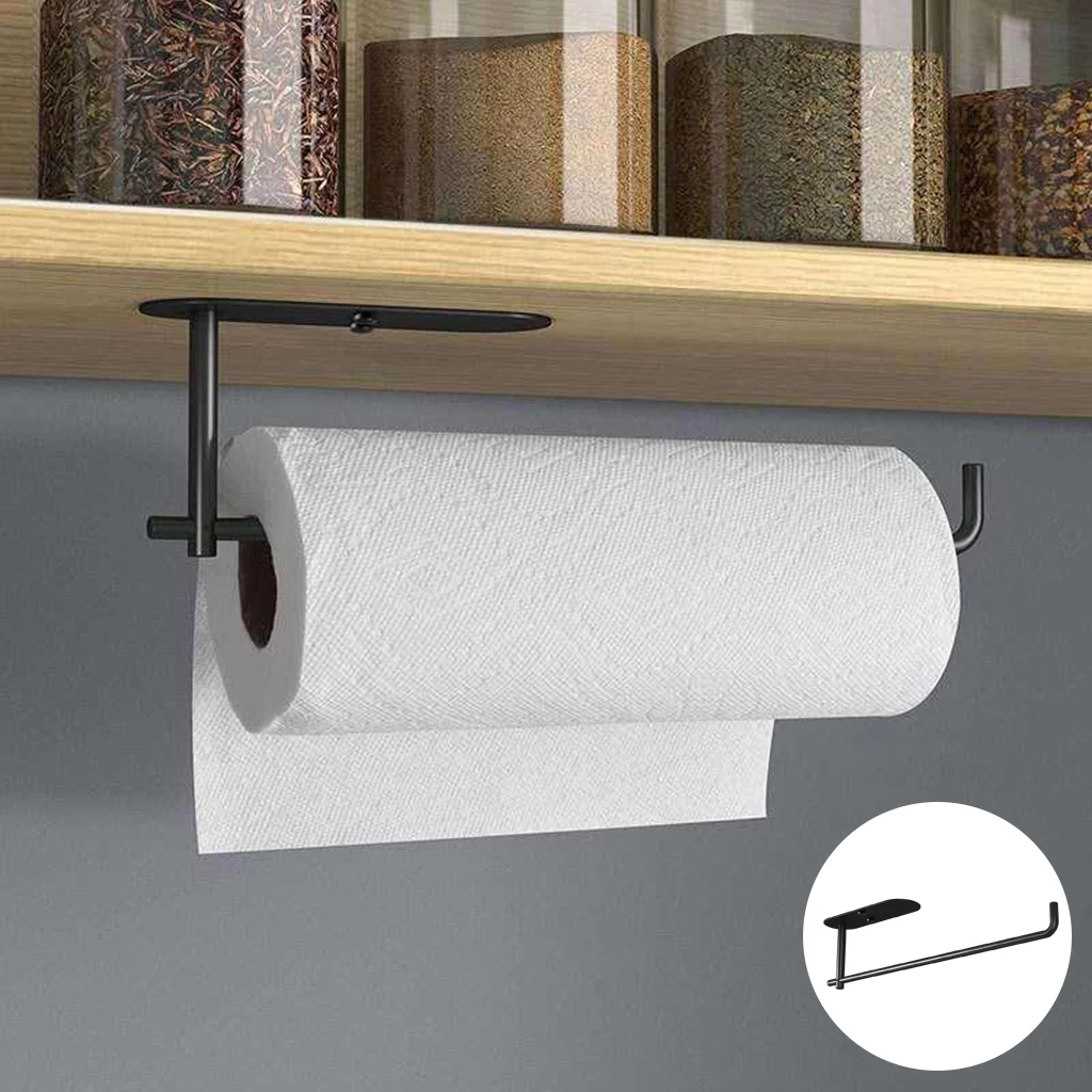 

Paper Towel Holder Under Cabinet Mount Self Adhesive Paper Towel Roll Rack