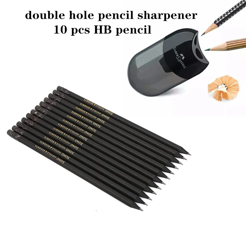 With Eraser Double Hole Pencil Sharpener Set Children's Stud
