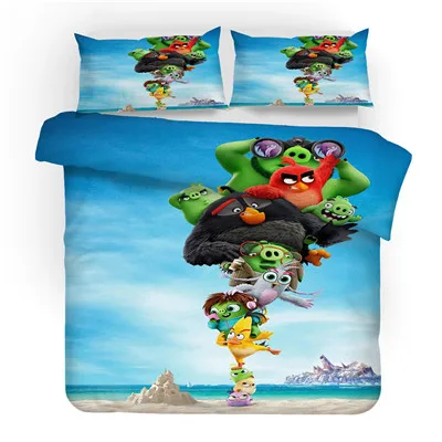 8 Набор постельного белья с 3d принтом Angry Birds, подарок для детей/друзей, набор пододеяльников, набор домашнего текстиля. king/queen/two/full - Цвет: 8