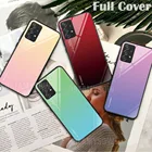 Градиентный чехол из закаленного стекла для Samsung A32 A42 A52 A72 A51 A71 A30 A50 A70 A20 A10 A20E Galaxy A7 A9 2018 A8 A6 Plus, задняя крышка