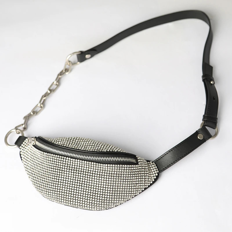 Стразы Женская сумка через плечо из натуральной кожи локомотивная сумочка с