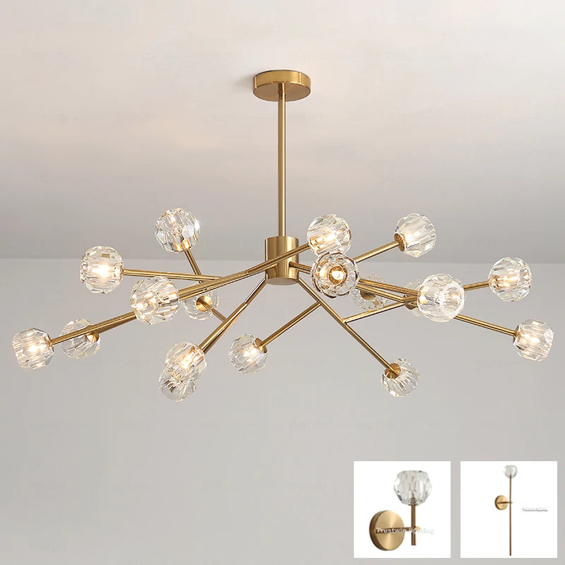 Европейский Золотой медный цвет ветка дерева светодиодный светильник G4