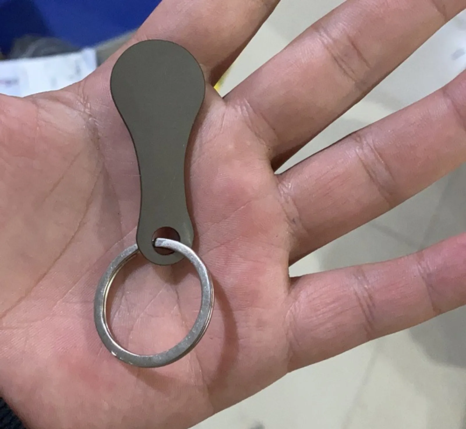 2 шт. металлический Алюминий кольцо для ключей из сплава вагонетки покупкы Жетоны