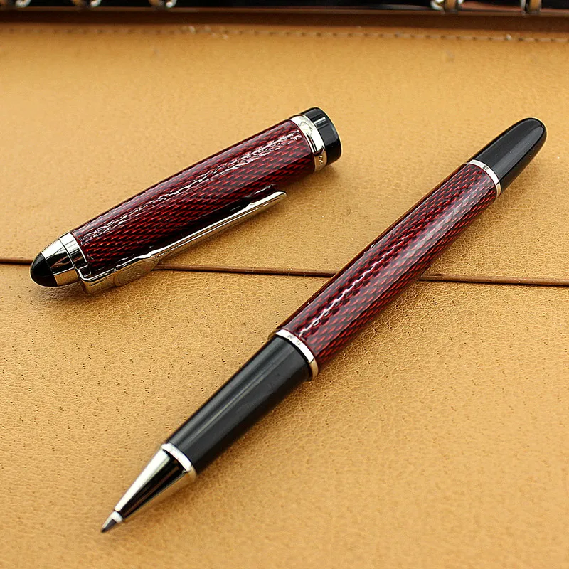 Металлическая шариковая ручка Jinhao из нержавеющей стали матовая черная офисные и