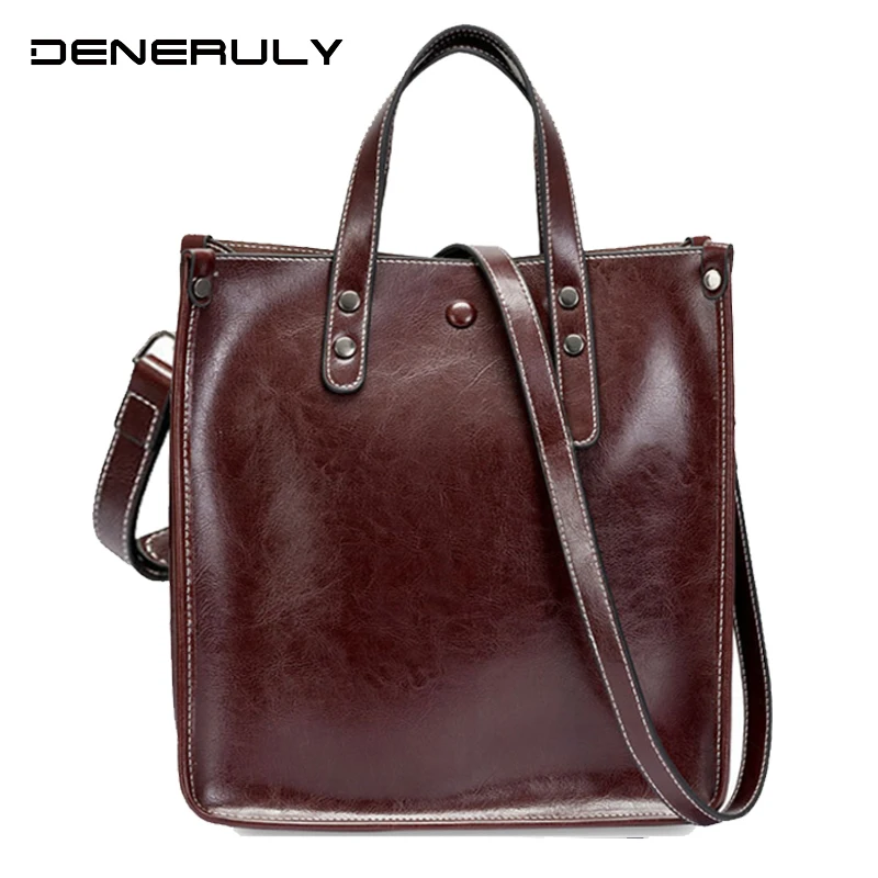 Женская сумка через плечо из натуральной воловьей кожи Набор сумок мягкой