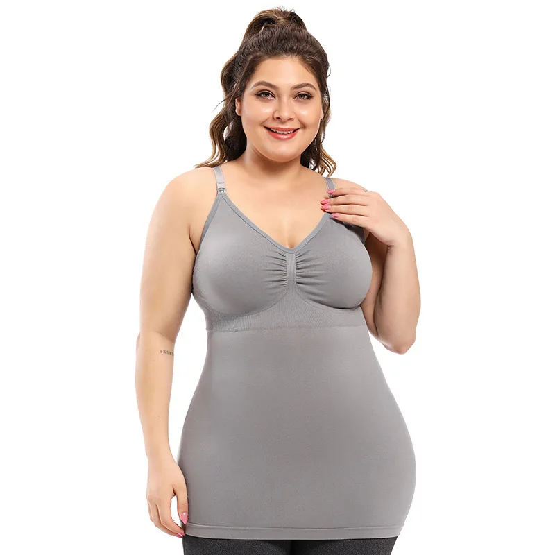 

Maternity vest nursing tops postpartum nursing bra lengthened underwear Plus Size maternity tops breastfeeding clothes T0110