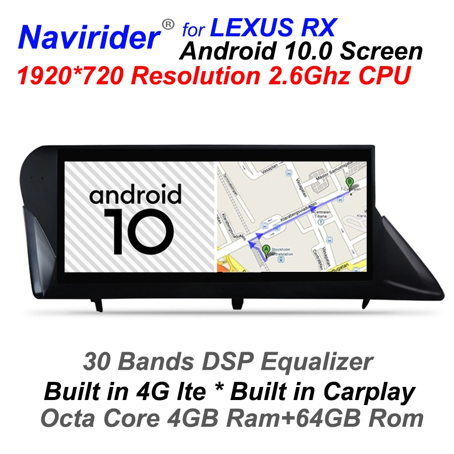 Автомобильный Android 10 0 Авторадио для LEXUS RX RX270 RX300 RX330 RX350 RX400h RX450h RX350L RX450hL GPS