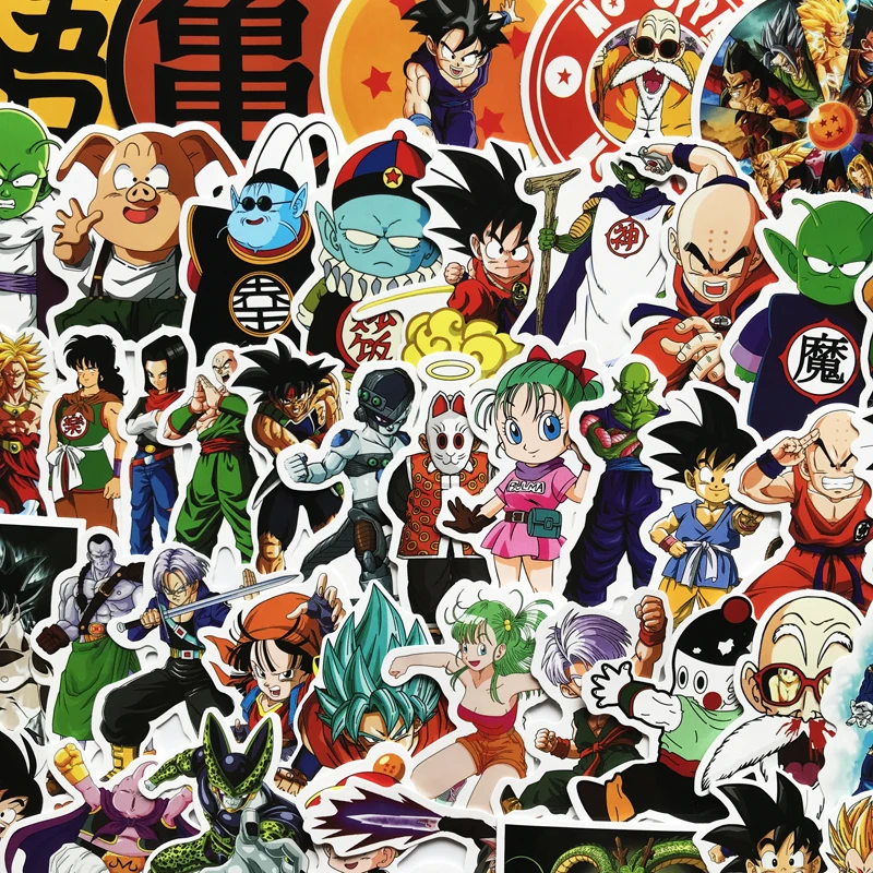 50 шт. водонепроницаемый Чемодан Стикеры Dragonballs комплект Dragon Ball Супер Саян Гоку
