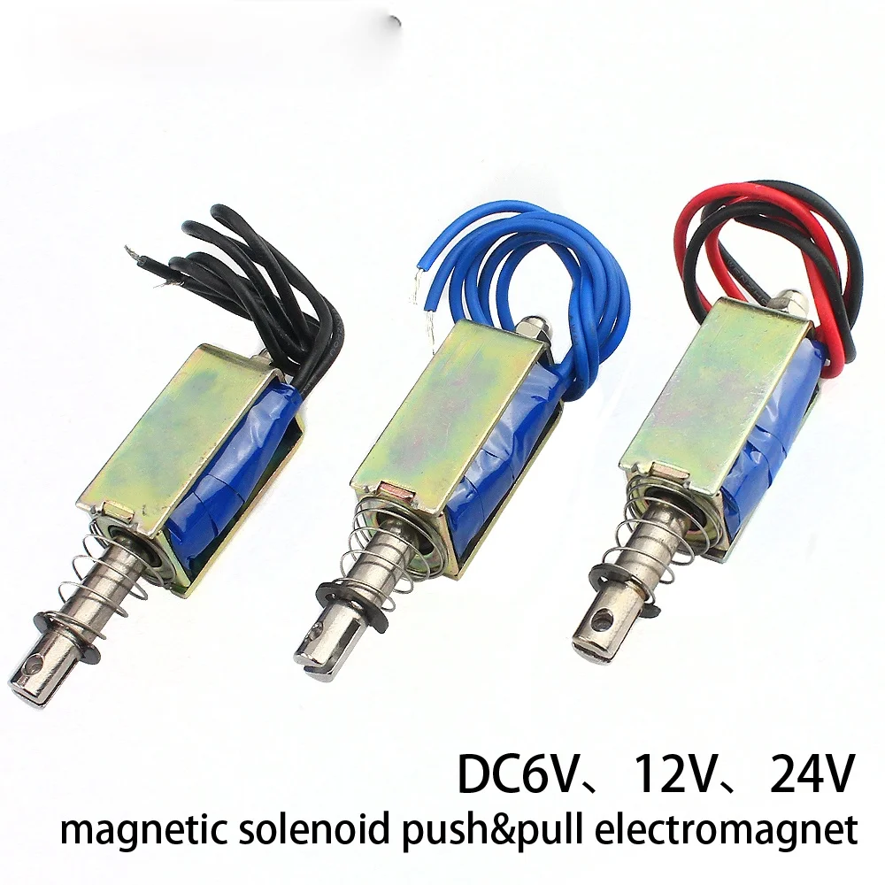 

LY-05 magnetic solenoid push&pull open frame electromagnet DC6V 12V 24V Solenoid valve stroke 10mm keeping Force 700g