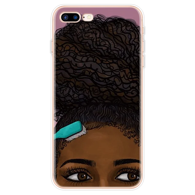 

Afro Girls Black Women Art Case FOR iPhone XR XS Max X Coque For iPhone 11 Pro Max Case For iPhone 7 8 6 6S Plus 5 5S SE Fundas