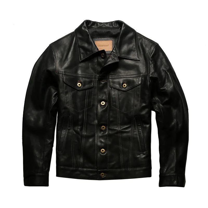 

Avfly Read Description! Asian 2021668 Size Super Quality Genuine Horse Leather 96% wool Lining Horsehide Stylish Jacket