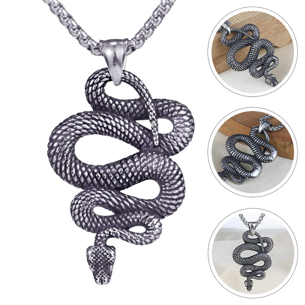 

1pc Exquisite Snake Shaped Pendant Necklace Clavicle Chain Neck Accessory