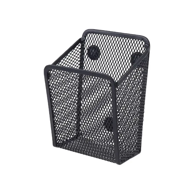 

Metal Wire Mesh Magnetic Basket Storage Box Blackboard Chalk Pen Pencil Makeup