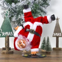 creative new electric handstand hip hop santa claus doll with music childrens toys ornaments dancing and singing christmas gift