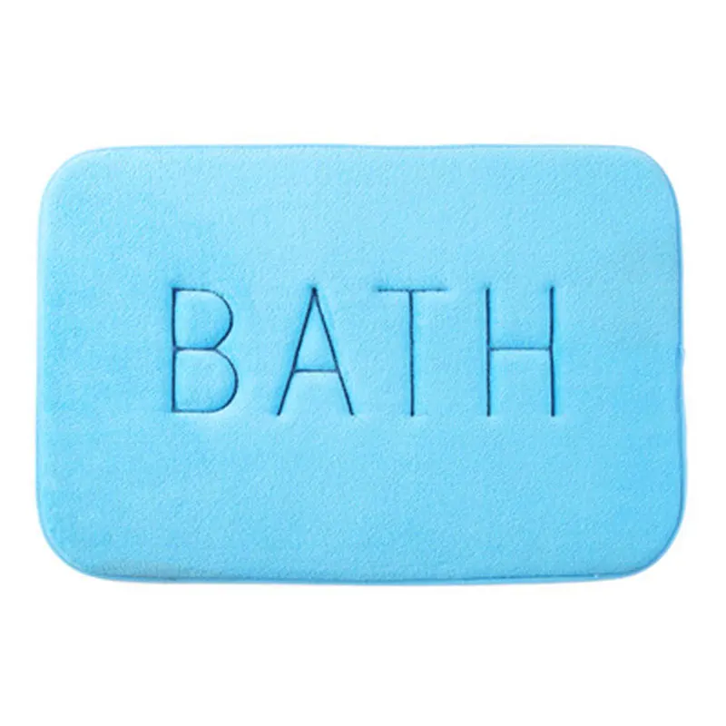 B Type Light Blue Коврик для ванной из мягкой пены памяти, коврик для ванной, нескользящий коврик, коврик для душа, коврики для ванной, лестницы для ванной, коврики для ног - Цвет: B Type Light Blue