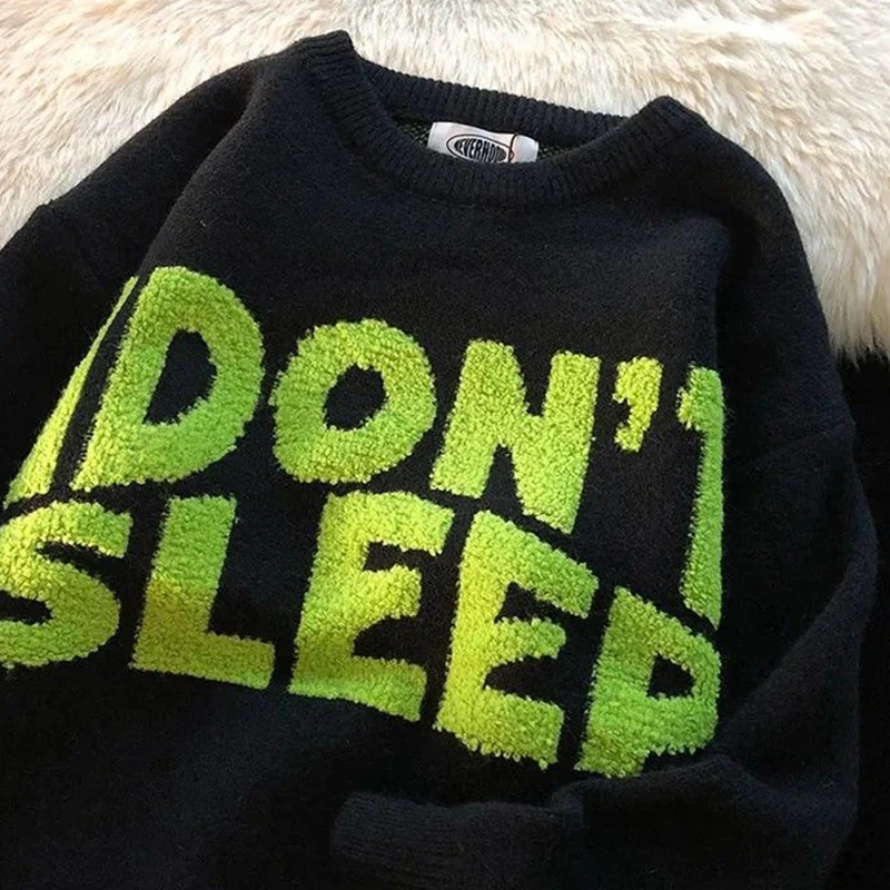 

Женский свитер y2k, Топ с длинным рукавом, уличная одежда, вязаный Модный пуловер с круглым вырезом в Корейском стиле, джемпер, пуловер, зимняя...