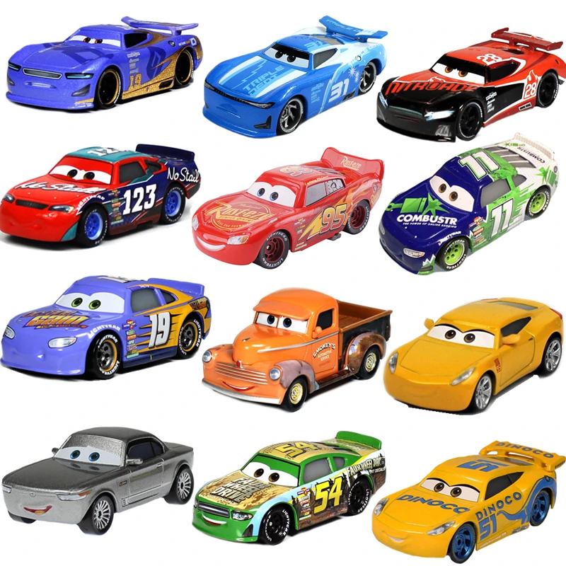 S 2 3 Cars Collection Lightning Mcqueen Jackson Storm Ramirez 1:55 Diecast Metal Alloy Toy Car Model Kids Gift