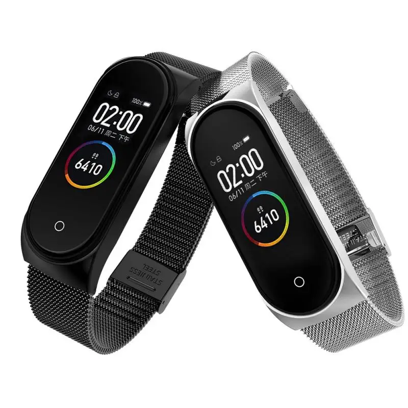 Металлический ремешок для Xiaomi Mi Band 4 и 3 браслет из нержавеющей стали | Электроника