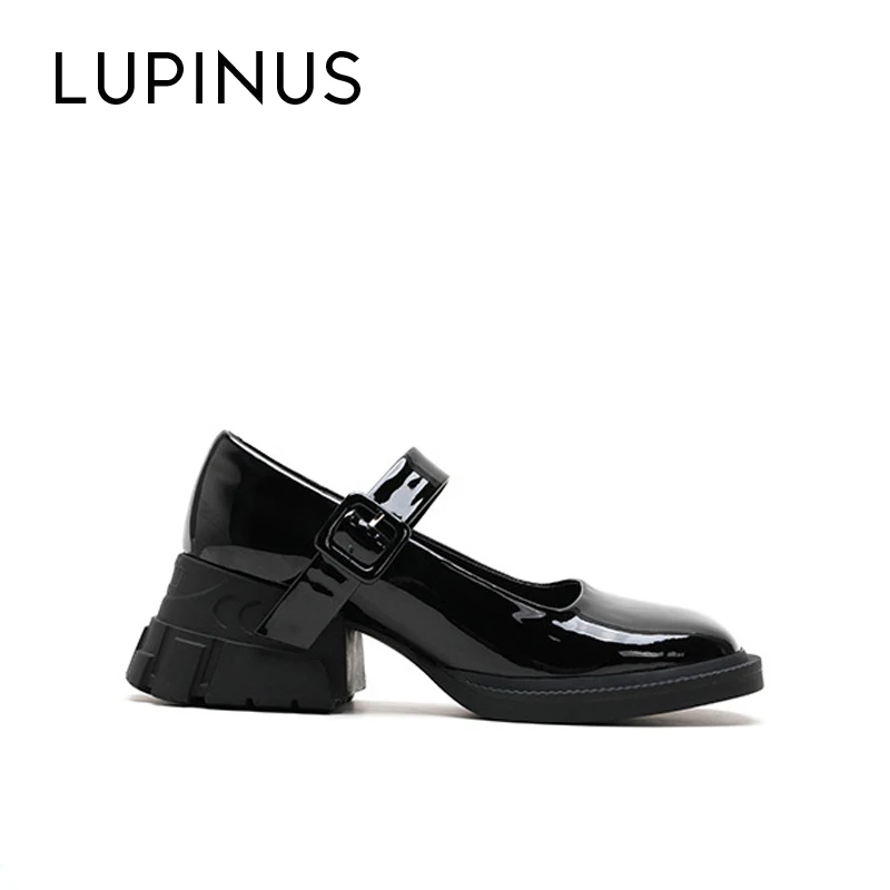 

LUPINUS Fashion Chunky Heel Women Mary Jane Shoe Chic Platform Patent Leather Women Single Shoe Summer Retro Women Casual Shoe