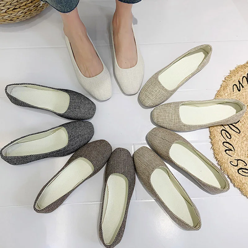 Женская обувь без шнуровки размера плюс 35-43 Водонепроницаемые мокасины в полоску