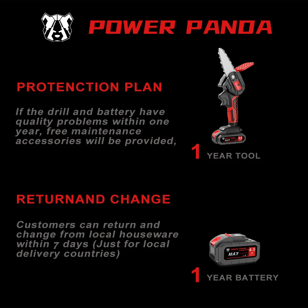 Мощность панда 4 дюйма бесщеточный цепная пила беспроводной мини Ручной обрезная
