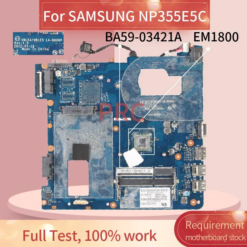 Материнская плата BA59-03421A DDR3 для ноутбука SAMSUNG NP355E5C EM1800 | Компьютеры и офис