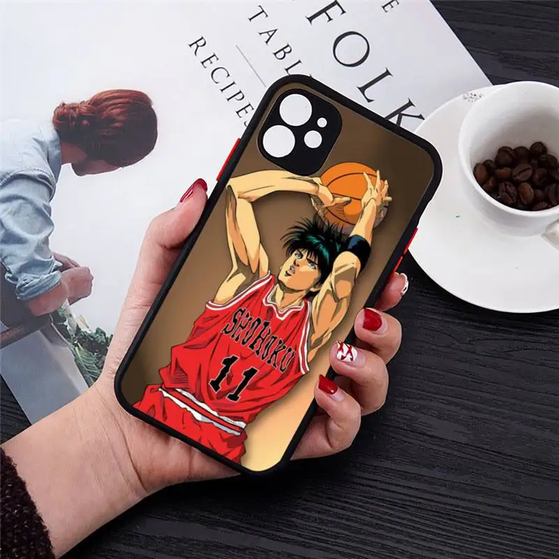 

Slam Dunk Anime Phone Case Matte Transparent for iPhone 7 8 11 12 s mini pro X XS XR MAX Plus cover funda