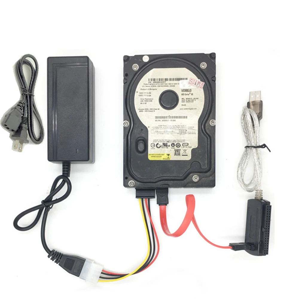 

USB to IDE/SATA Cable Set USB 2.0 to 2.5 Inch/3.5 Inch IDE SATA HDD Hard Drive Converter Adapter Cable Plug and Play