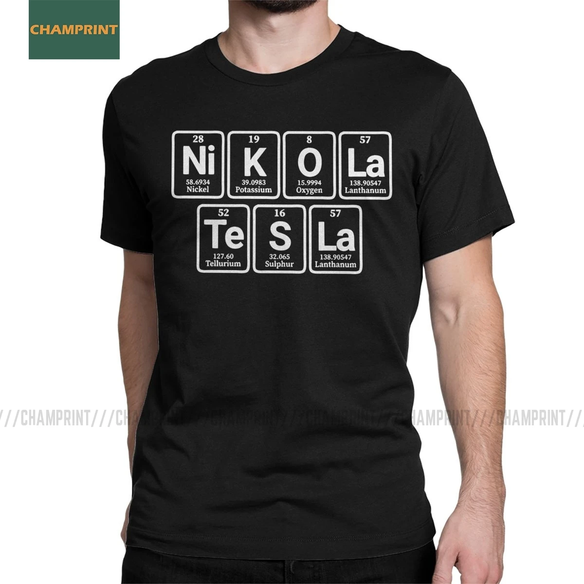 

Для мужчин Футболка Nikola Tesla периодического хлопковые футболки короткий рукав учеными при условии изобретатель по физике наука футболки топ...